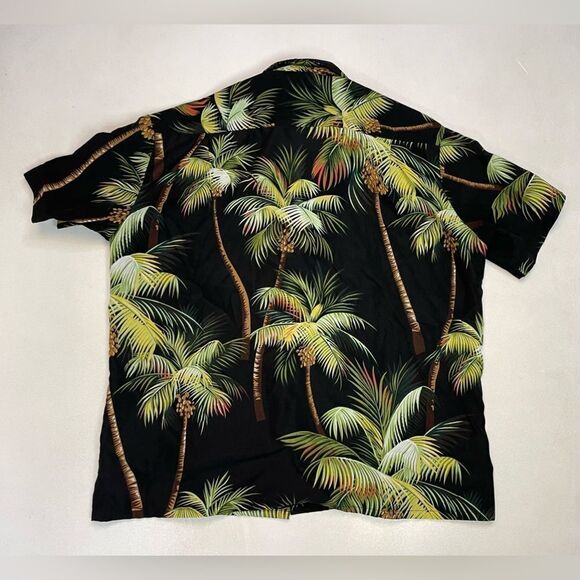 Ron Jon All Over Palm Tree Print Hawaiian Shirt Men XXL Black Short Sleeve - Picture 3 of 5